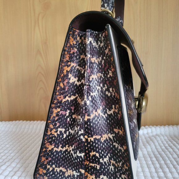 Coach Black and White Crossbody Bag with Gold Accent - Picture 7 of 12